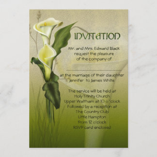 White Calla Wedding Suite Einladung