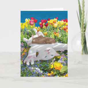White Cat et sa carte de voeux Rat Friend