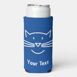 White Cat Face Whiskers Seltzer Can Cooler Selters Dosenkühler