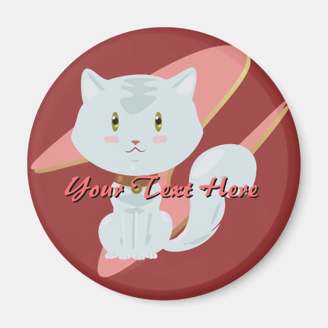 White Cat Magnet (Vorne)