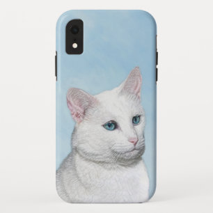 White Cat Malerei - Niedliche Original Cat Art Case-Mate iPhone Hülle