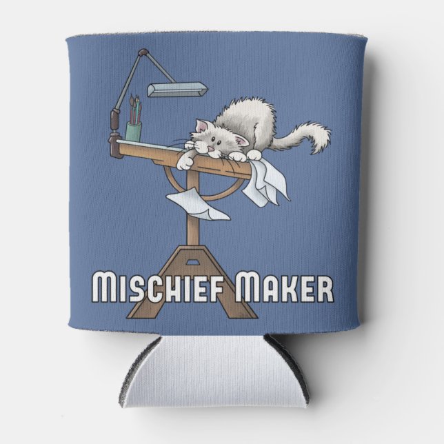 White Cat Mischief Maker Can Cooler Dosenkühler (Vorderseite)