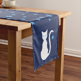White Cat Table Runner Kurzer Tischläufer