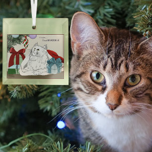 White Cat Weihnachtsschmuck Funny