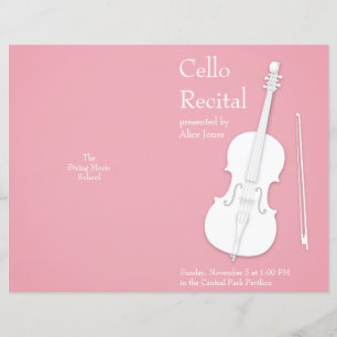 White Cello & Bow Fold Music Programme de considér