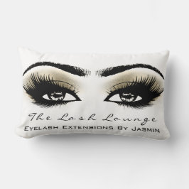 White Champaigne Makeup Eyes Lashes Schönheit Lendenkissen
