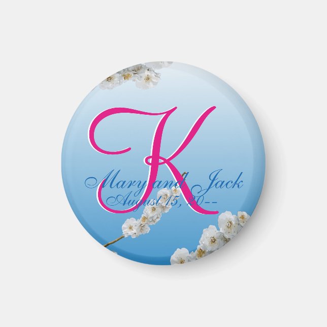 White Cheroms 3d Monogram Magnet (Vorne)