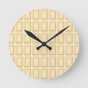 White Chocolate Bar Texture Runde Wanduhr