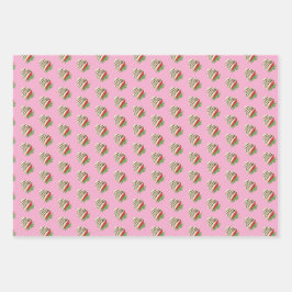 White Chocolate-Covered Strawberry Geschenkpapier Set