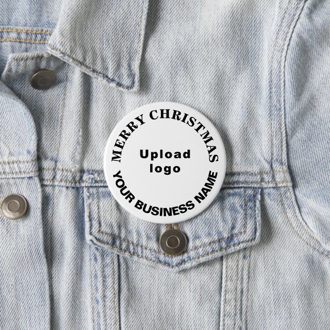 White Christmas Business Round Button (Beispiel)