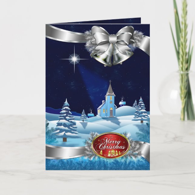 White Christmas Card Karte (Vorderseite)