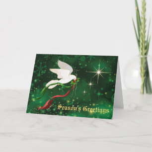 White Christmas Dove Feiertagskarte