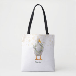 White Christmas Duck Tote Bag Tasche