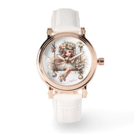 White Christmas Fairy Armbanduhr