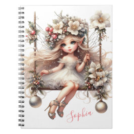 White Christmas Fairy Notizblock