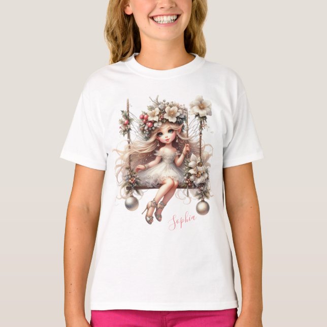 White Christmas Fairy T-Shirt (Vorderseite)