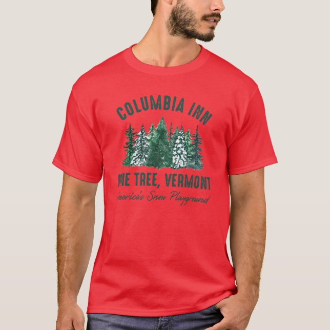 White Christmas Film Movie Columbia Inn Pineree Ve T-Shirt (Vorderseite)
