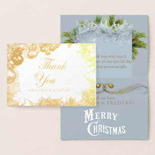 White Christmas FOIL DANKEN SIE Hochzeitkarte Folienkarte
