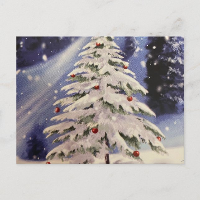 White Christmas Holiday Postcard Feiertagspostkarte (Vorderseite)
