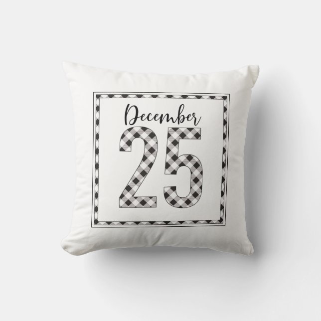 White Christmas Holiday Throw Kissen (Vorderseite)
