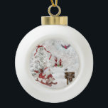 White Christmas Ornament Snowman Sled Cardinal<br><div class="desc">White Christmas Snowman Sled Cardinal</div>