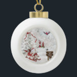White Christmas Ornament Snowman Sled Cardinal<br><div class="desc">White Christmas Snowman Sled Cardinal</div>