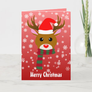 White Christmas Rudolph, der Rotnasen-Rentier Karte
