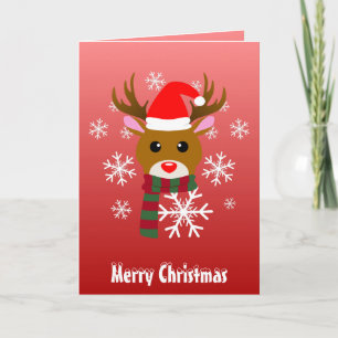 White Christmas Rudolph, der Rotnasen-Rentier Karte