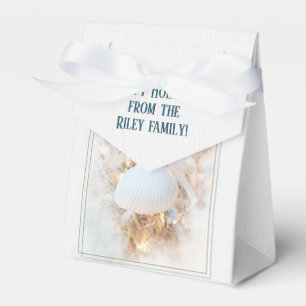 White Christmas Seashell Ornament Geschenkschachtel