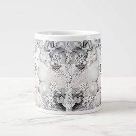 White Christmas Silver Collage Tasse