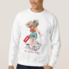 White Christmas Sleigh Geschenkboxen Schnee Niedli Sweatshirt