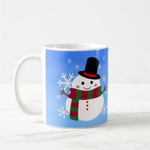 White Christmas Snowman Kaffeetasse