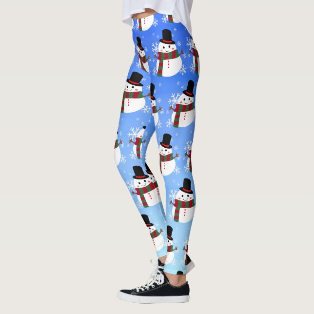 White Christmas Snowman Leggings (Links)
