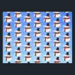 White Christmas Snowman Tischdecke<br><div class="desc">Frohe Weihnachten!</div>