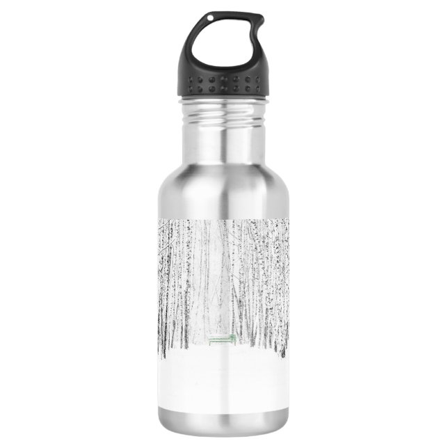 White Christmas Tale Edelstahlflasche (Vorderseite)