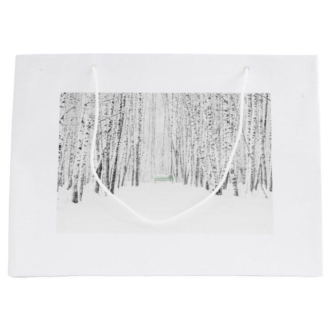 White Christmas Tale Große Geschenktüte (Vorderseite)