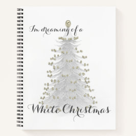 White Christmas Tree Personal Journal Taary Notizbuch