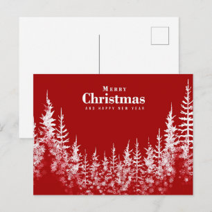 White Christmas Tree Postcard Postkarte
