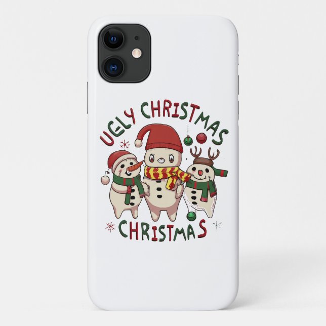 White Christmas; UGLY CHRISTMAS Case-Mate iPhone Hülle (Rückseite)