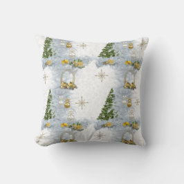 White Christmas Wedding Repeat Design Kissen
