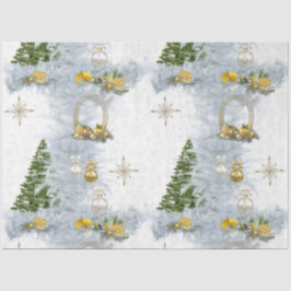 White Christmas Wedding Repeat Design Seidenpapier