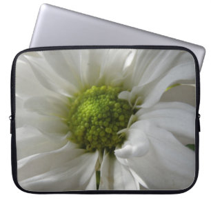 White Chrysanthemum Laptop Bag Laptopschutzhülle