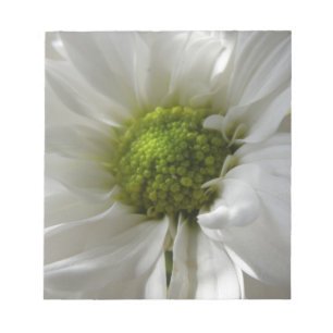 White Chrysanthemum Notepad Notizblock