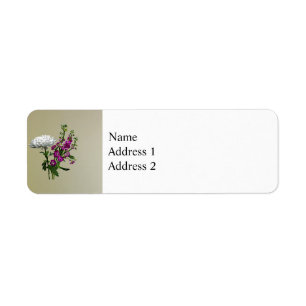 White Chrysanthemum und Lila Snapdragons