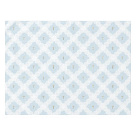 White Circles Gold Kreuz Christliche Taufe Tischdecke