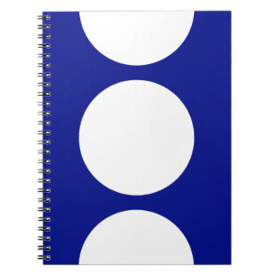 White Circles on Blue Notebook Notizblock