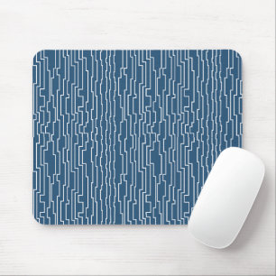 White Circuit Linien Mousepad