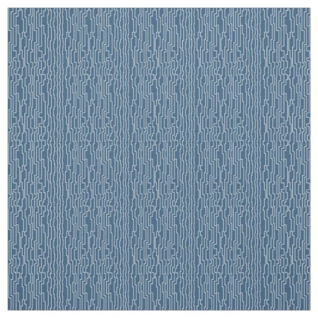 White Circuit Linien Stoff (Muster)