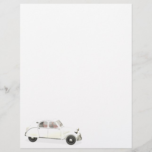 White Citroen 2CV (Vorderseite)