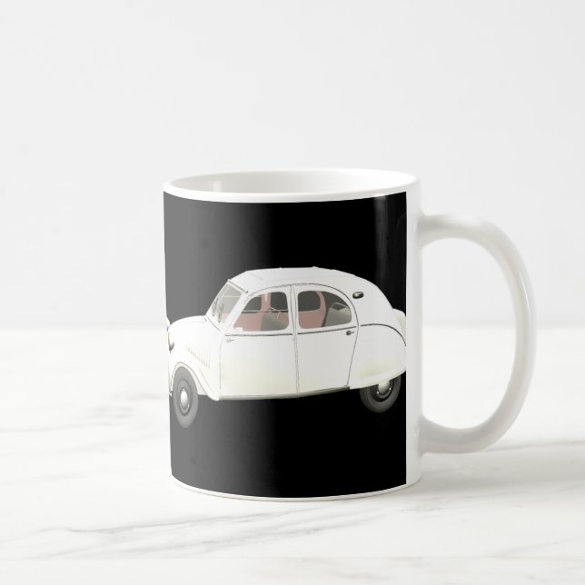 White Citroen 2CV Kaffeetasse (Rechts)